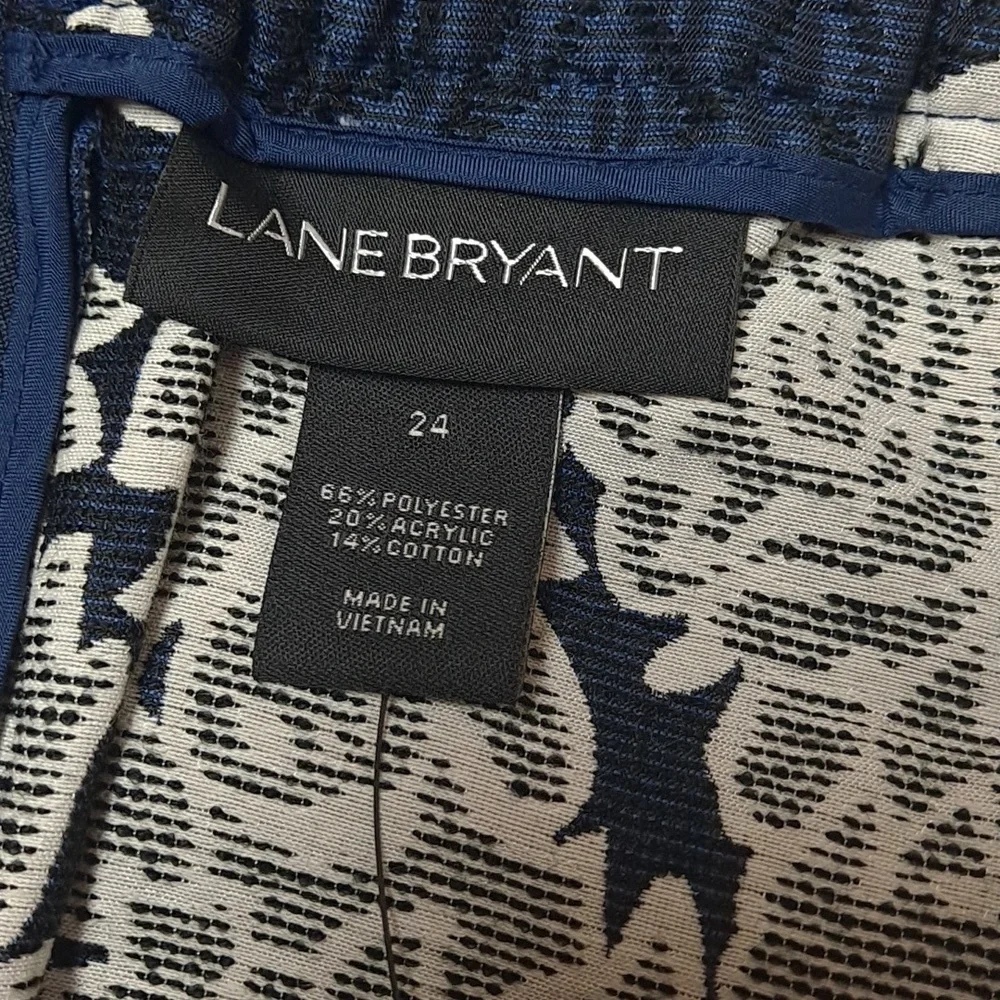 Lane Bryant Blue Rose Floral Brocade Circle Skirt NWT Size 24